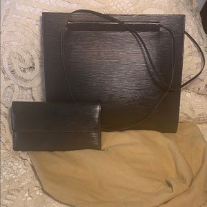Vintage Louis Vuitton Epi Noe Handbag & Wallet